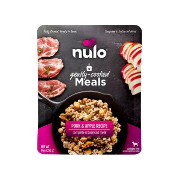 Nulo Gently Cooked Meals Pork & Apple Recipe Adult Dog Wet Food Pouch, 9 oz.