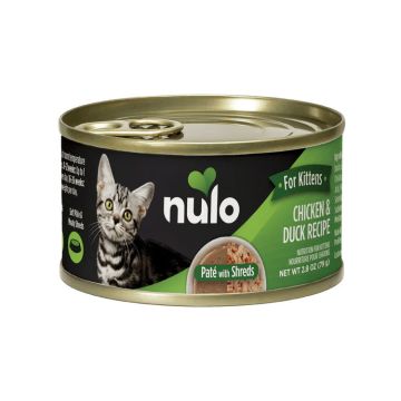 Nulo MedalSeries Chicken & Duck Recipe Grain-Free Pate with Shreds Kitten Wet Food Can, 2.8 oz