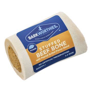 Barkworthies 3-4'' Peanut Butter Stuffed Shin Bone, 1 Pack