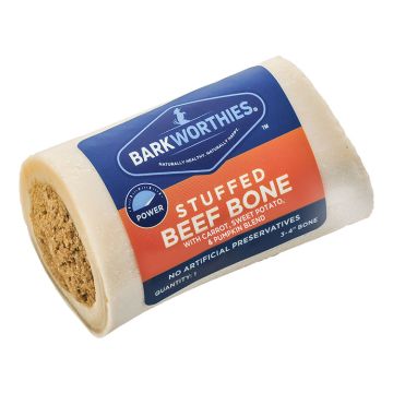 Barkworthies 3-4'' Sweet Potato Stuffed Shin Bone, 1 Pack