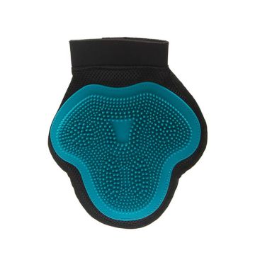 Messy Mutts Dog Silicon Grooming Glove, Blue