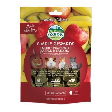 Oxbow Simple Rewards Baked Treats with Apple & Banana