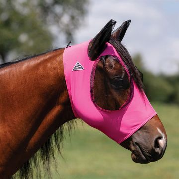 Professional's Choice Comfort Fit Lycra Fly Mask Pink for Cob Horse
