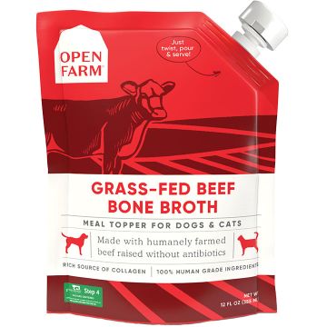 Open Farm Dog & Cat Bone Broth Beef 12Oz