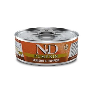 Farmina - N&D Pumpkin - Venison & Pumpkin Adult Grain Free Cat Food, 2.8 oz. Can