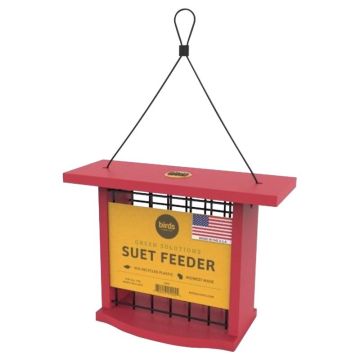 Birds Choice Plastic Suet Bird Feeder Red