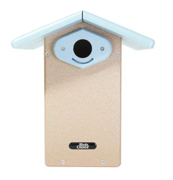 Birds Choice, Ultimate Bluebird House in Taupe & Blue Recycled Plastic