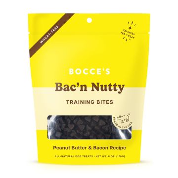Bocce's Bac'n Nutty Training Bites, 6oz