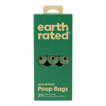 Earth Rated Poop Bags on Refill Rolls, Unscented, 315ct