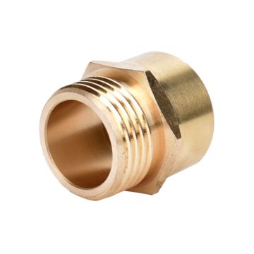Threaded Pipe to Hose Connector 3/4" NH Male x 3/4" NPT Female Brass