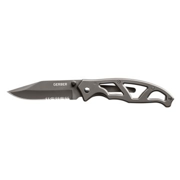 Gerber Paraframe I - Serrated High Carbon Stainless Steel Knife, Silver
