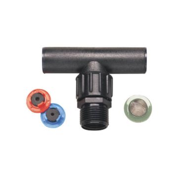 Raindrip Sprinkler Riser Adapter, Multi-Inlet x 1/2-In. Tubing, Swivel Tee