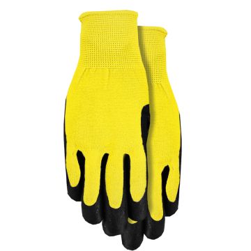 Midwest Quality Gloves Nitrile Coated Black/Yellow Dipped Gloves