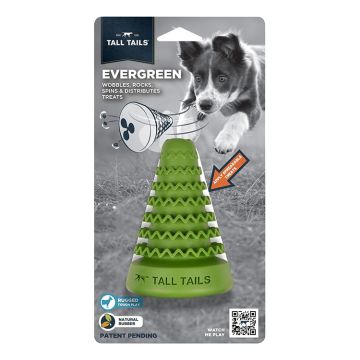 Tall Tails Natural Rubber Reward Interactive Dog Toy, Evergreen Tree