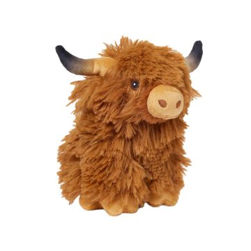 Tall Tails Highland Cow with Squeaker Dog Toy