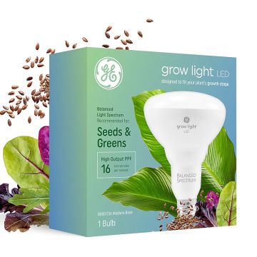 GE Grow Light LED for Seeds & Greens BR30 E26