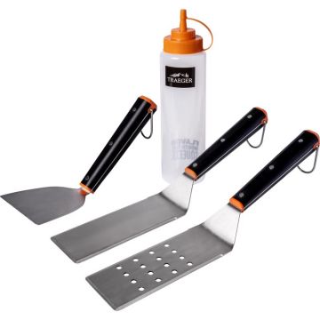 Traeger Silicone/Stainless Steel Black Griddle Tool Set