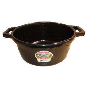 Little Giant® Feed Pan with Handles Black 5.5 Gallon
