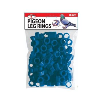 Little Giant® Pigeon Leg Rings Plastic Blue 100pk