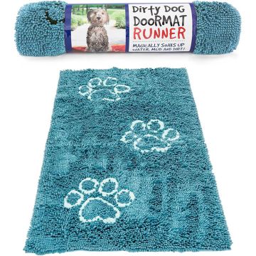 Dog Gone Smart Dirty Dog Doormat, Blue, Medium