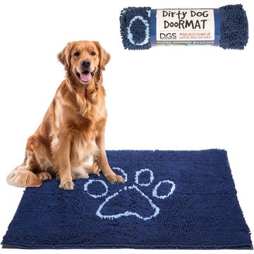 Dog Gone Smart Dirty Dog Doormat, Blue, Large