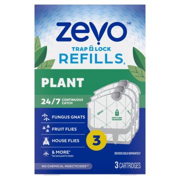 Zevo Indoor Plant Trap Refill, 3 pk