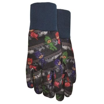 Midwest Quality Gloves Hasbro Child's Indoor/Outdoor P J Mask Jersey Work Gloves Blue, Youth
