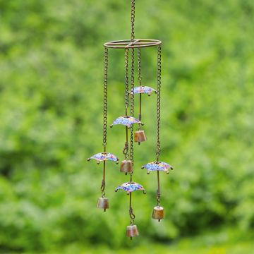 Floral & Flamed Umbrella Circle Mobile