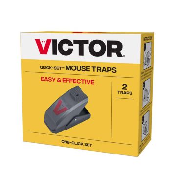 Victor Quick-Set Small Snap Trap For Mice, 2 pk
