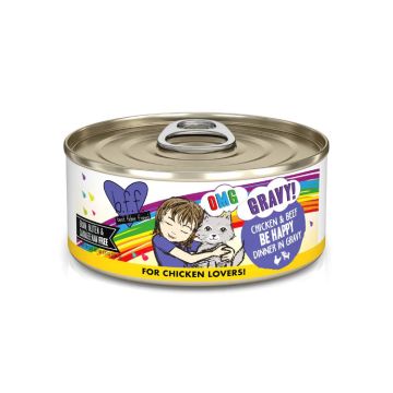 Weruva BFF OMG GRAVY! "Be Happy" Chicken & Beef 5.5 oz Can
