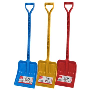 Garant Kids One Piece Snow Shovel with D-Grip 9IN Poly-Blade 33.75IN Poly Handle, 1 shovel (Assorted Colors)