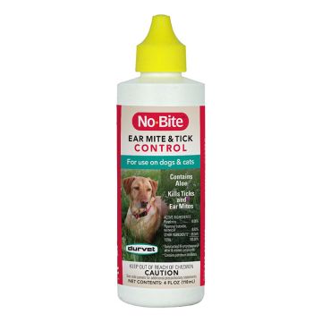 Durvet ® No-Bite™ Ear Mite & Tick Control for Dogs & Cats, 4oz