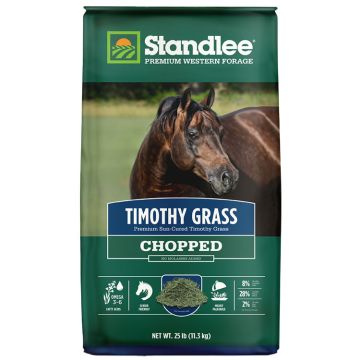 Standlee Premium Western Forage Timothy Grass Chopped Hay Horse Feed, 25 lb.