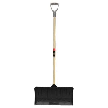 Garant Snow Pusher with D-Grip 21IN Poly-Blade 56IN Hardwood Handle