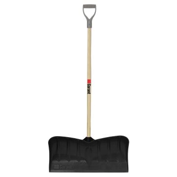 Garant Snow Pusher with D-Grip 26IN Poly-Blade 54IN Hardwood Handle