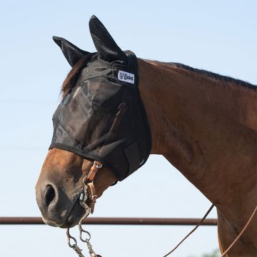 Cashel Quiet Ride Fly Mask Standard with Ears Black