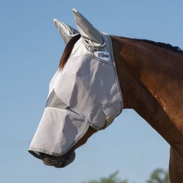 Cashel Crusader Fly Mask Long Nose and Standard Ears Grey