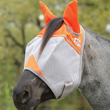 Cashel Crusader Fly Mask Standard with Ears Orange
