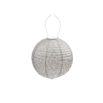 Lumiz Round Ikat Lantern, Light Taupe