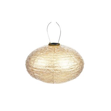 Lumiz Oval Ikat Lantern, Gold