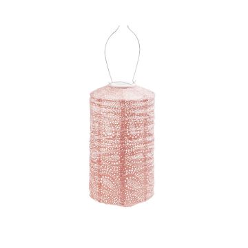 Lumiz Cylinder Paisley Lantern, Pink