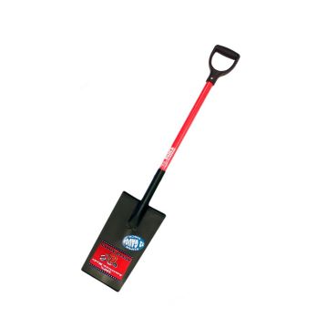 BULLY TOOLS Edging & Planting Spade 12-Gauge 7.5x13" Spade Head 44.5" Fiberglass Handle with D-Grip