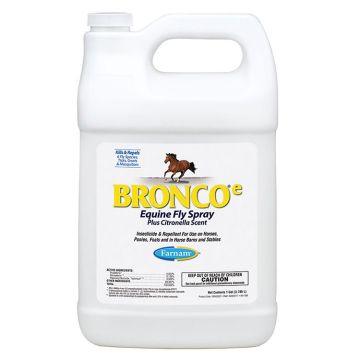 FARNAM Bronco Equine Fly Spray Citronella, Liquid, 1 gal Bottle 