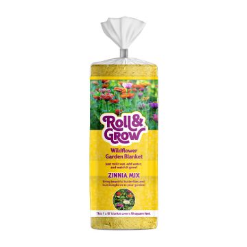 Roll & Grow Zinna Wildflower Garden Blanket, 10 sq. ft.