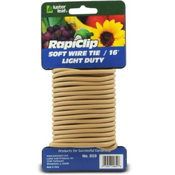 Luster Leaf RapiClip Soft Wire Tie, Light Duty, Brown, 16'