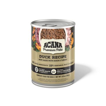 ACANA PREMIUM PATE Wet Dog Food, Duck Recipe, 12.8 oz. Can