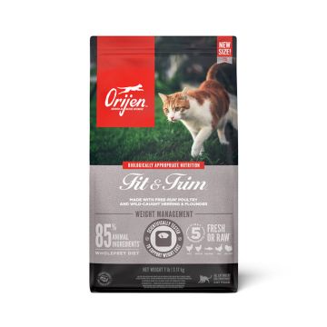 ORIJEN Fit & Trim Grain Free High Protein Premium Dry Cat Food, 7lb Bag