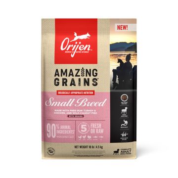 ORIJEN Amazing Grains High Protein Dry Dog Food Small Breed Recipe