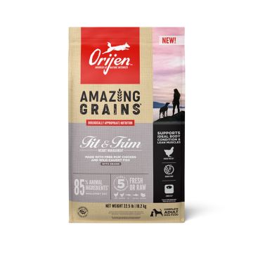ORIJEN Amazing Grains High Protein Dry Dog Food Fit & Trim Recipe
