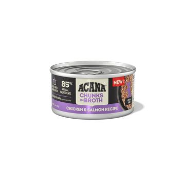 ACANA Chunks in Broth Chicken & Salmon Recipe for Kittens, 3 oz. Can